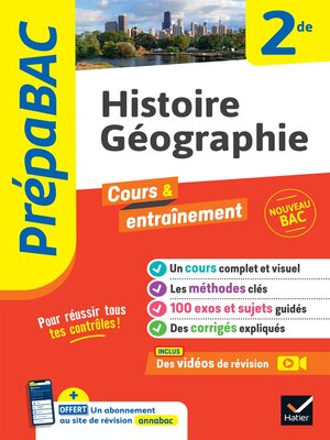 cover image of Prépabac Histoire-géographie 2de